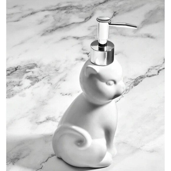 Ceramic Cat Soap Dispenser CAT LADY Soap Lotion Pump - Picture 3 of 5